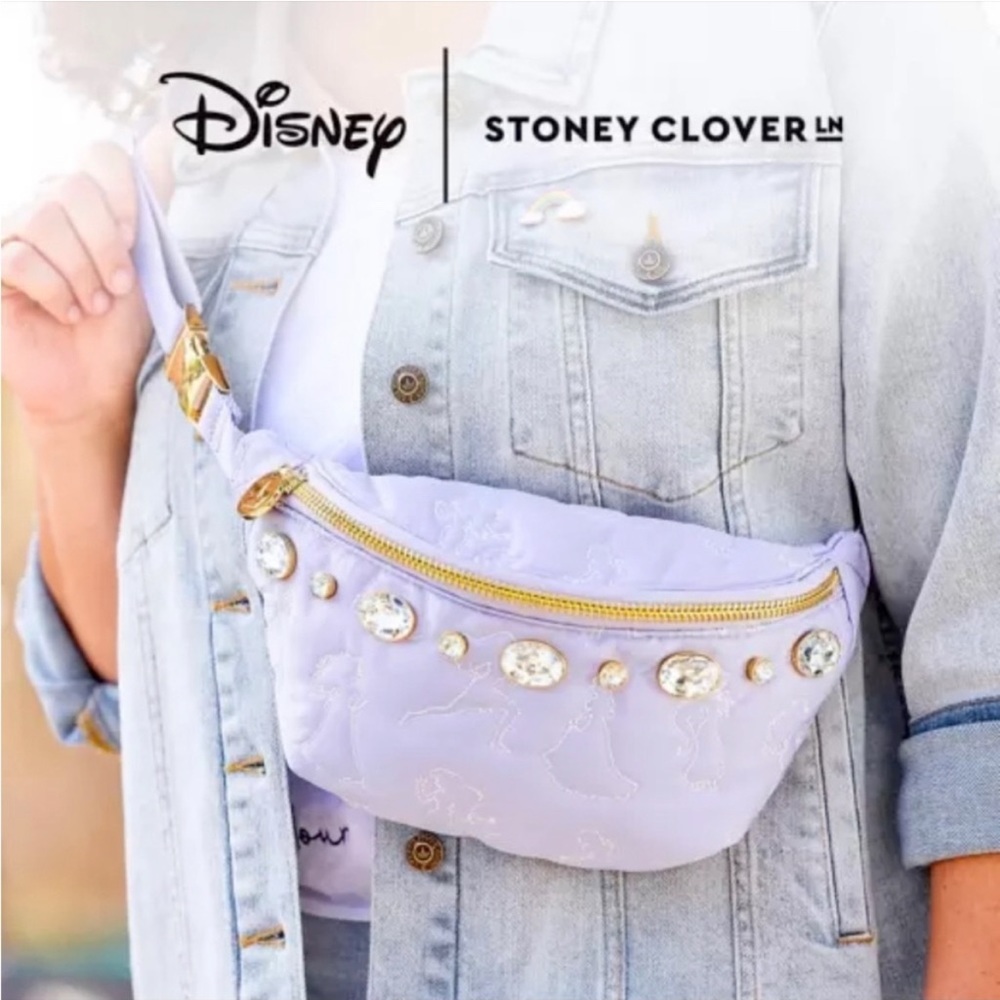 NWT Disney x Stoney Clover Lane Belt Bag Lavender Rhinestone Gems